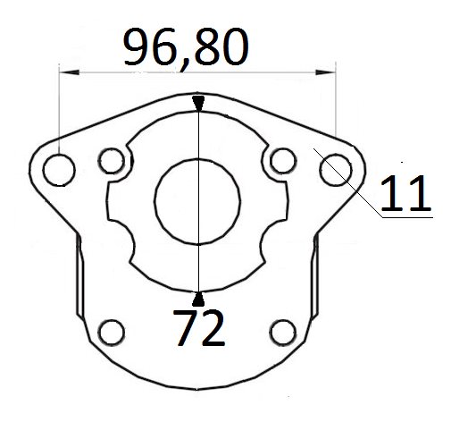 Pompy hydrauliczne o rozstawie otworów montażowych 96,8 fi72
