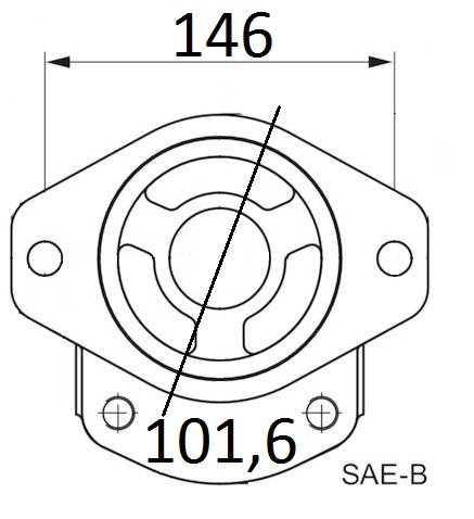 Pompy hydrauliczne o rozstawie otworów montażowych 146 fi101,6