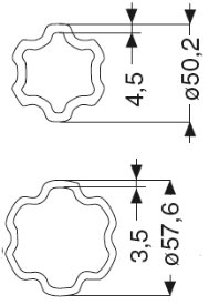 Serii V50 30,2x80 650Nm