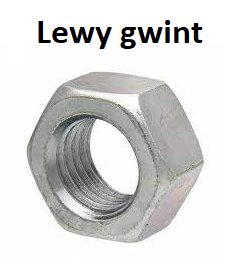 Nakrętka lewa kl. 8 czarna (szt)(040L-)