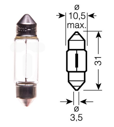 Żarówki SV8,5 35mm
